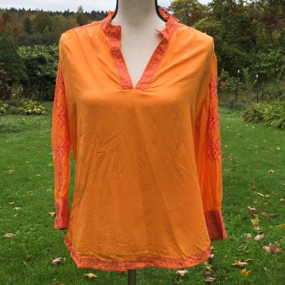 Gretchen Scott NWT Tunic Orange Pink Tunic Sz Med